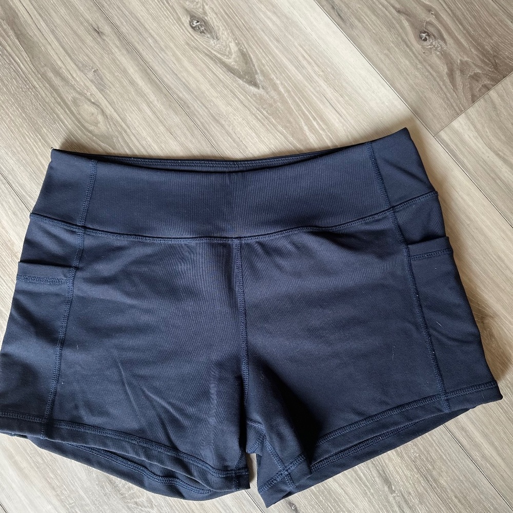 Navy Blue Booty Shorts w/ Pockets